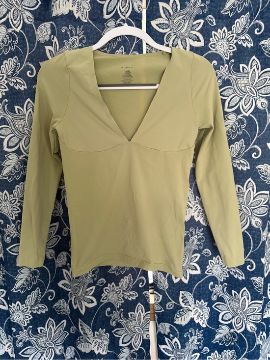 Intimately By Free People Tops - Women’s V-Neck Long Sleeve Top in Olive